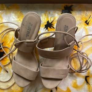 Just Fab Nude Wedges
